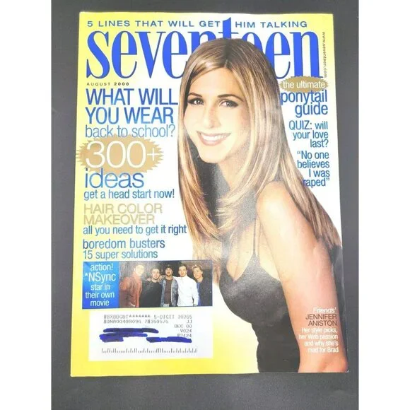 JENNIFER ANISTON - SEVENTEEN Magazine August 2000 - Excellent Condition - Picture 1 of 10